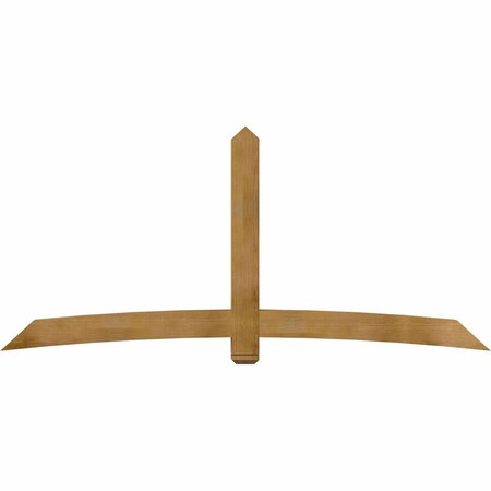 Ekena Millwork Bellingham Rough Sawn Timber Gable Bracket, Western Red Cedar, 108"W x 49"H x 6"D x 6"F, 11/12 Pitch GBW108X49X0606BEL00RWR